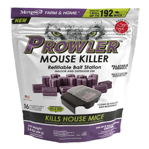 Prowler Mouse Killer Refillable Bait Station - 16 x 1oz.