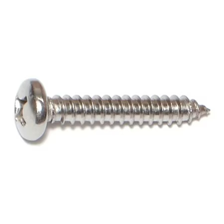 MIDWEST FASTENER 53564 Stainless Steel Phillips Pan Tapping Screw - #12 x 1-1/4"