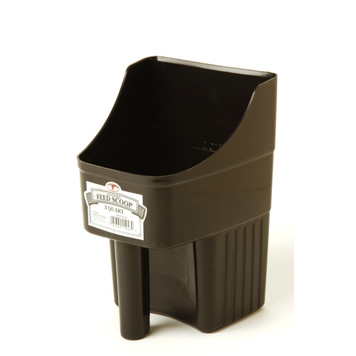 Plastic Feed Scoop 3 Qt - Black