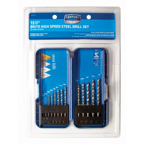 Century Tool 13 Piece Brite Drill Bit Set