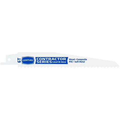 Century Contractor Series Cobalt Bi-Metal 6" Reciprocating Blades