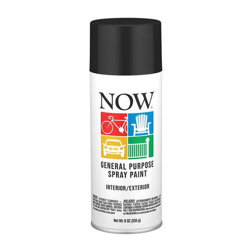 KRYLON 21-211 Krylon Now Spray Enamel 9 oz - Wrought Iron Flat Black