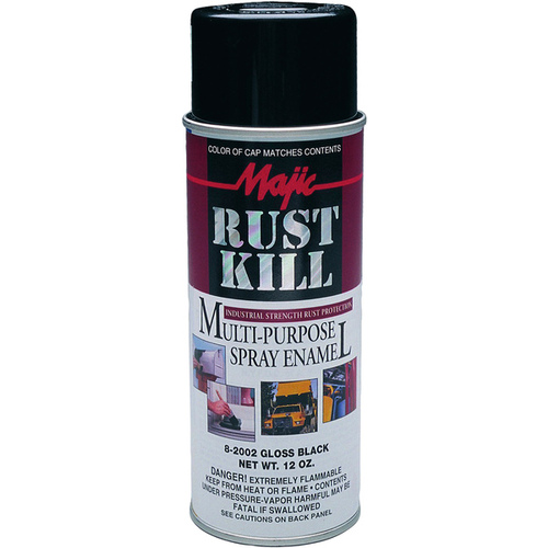 Rust Kill Multi-Purpose Spray Enamel - Gloss Black