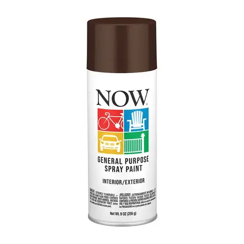 Krylon Now Spray Enamel 9 oz - Cocoa Brown