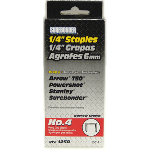 Surebonder Heavy Duty Staples No.4 - 1/4"