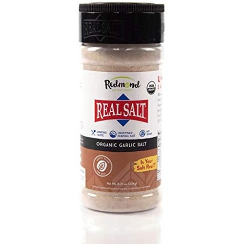 Redmond Real Garlic Salt 8.25oz Shaker (Human Grade)