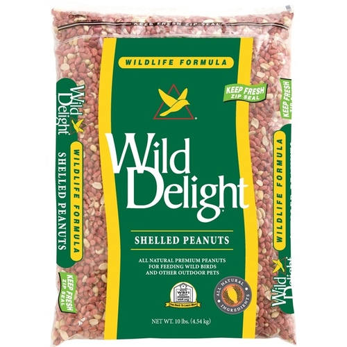 Wild Delight 380050 Wild Delight Shelled Peanuts 10-lb Resealable Bag