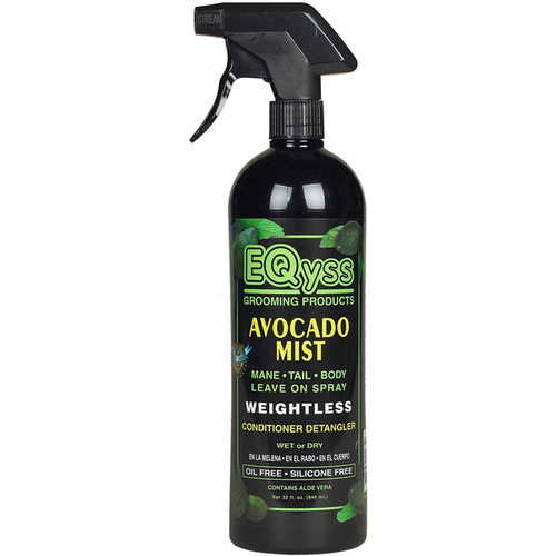 Eqyss Grooming Products 10265 Avocado Mist Weightless Conditioner & Detangler Spray for Horses 32-oz