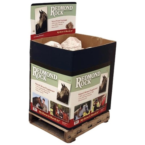 Redmond Minerals, Inc / Trophy Rock 330103 SALT ROCK FOR HORSES - 40 COUNT QUARTER CRATE