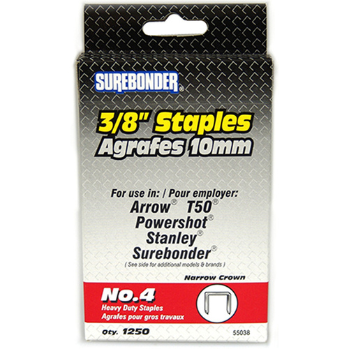 Surebonder Heavy Duty Staples No.4 - 3/8"