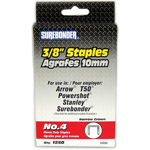 Surebonder 55038 Surebonder Heavy Duty Staples No.4 - 3/8"