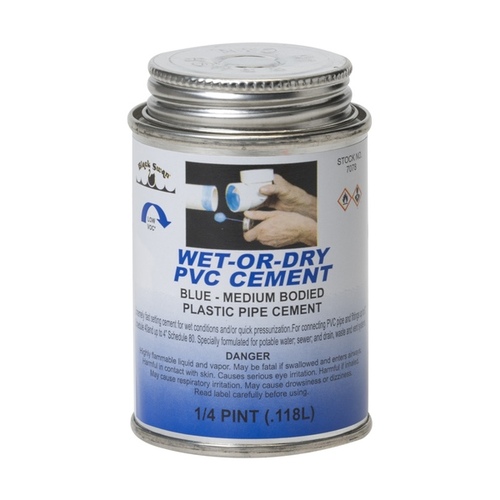 Wet-Or-Dry PVC Cement 1/4-Pint