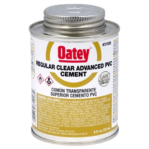 Oatey 31926 PVC Advanced Cement Regular Body Clear 8-oz