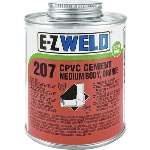 CPVC Cement 207 Regular Body Orange 1/4-Pint