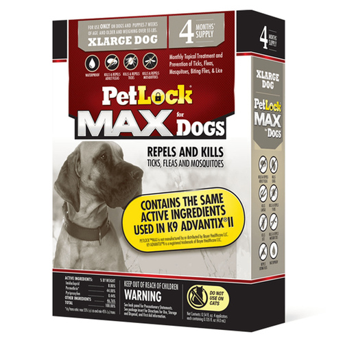 PETIQ LLC 01365 PetLock Max for Extra Large Dogs Over 55-lbs 4-Month Supply