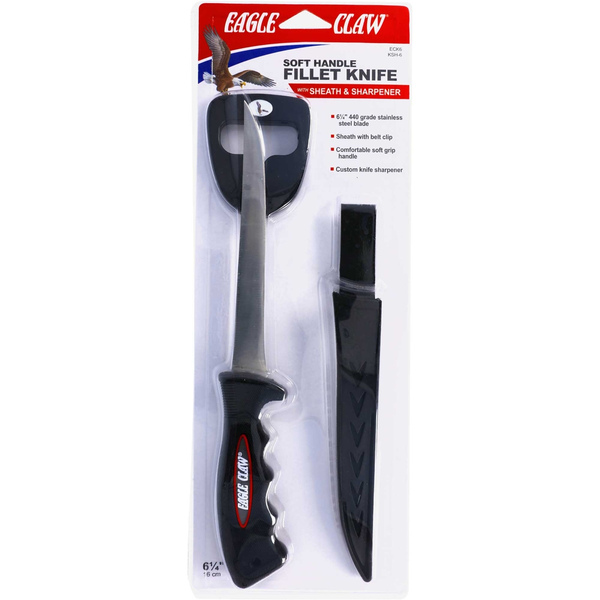 Big Rock Sports 0848-2218 Soft Handle Fillet Knife 6-1/4 inch Blade