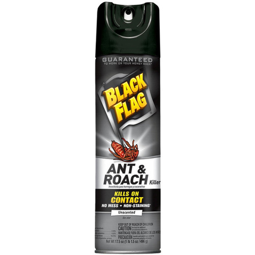 11031 Ant and Roach Killer, Liquid, 17.5 oz Aerosol Can Light Yellow/Water White