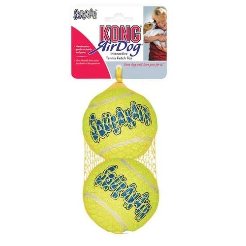 SqueakAir AST1 Dog Toy, L, Squeaker, Ball, Yellow, 2/PK