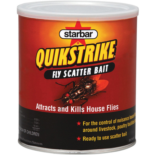 Starbar 100508299 QuikStrike Fly Bait, Granular, Fish, 1 lb Can Blue