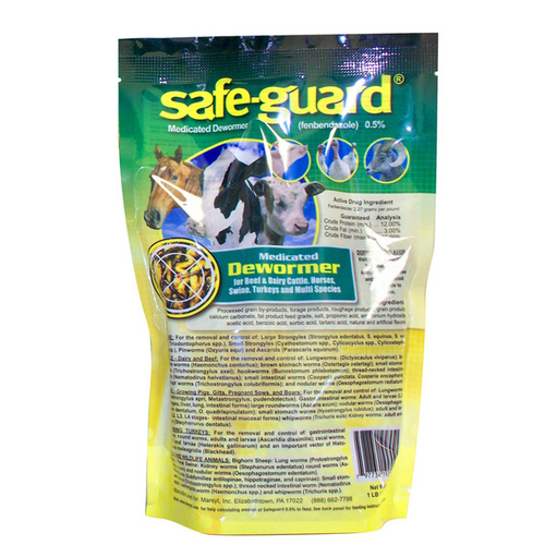 ADM ANIMAL NUTRITION 055186 Safe-Guard 0.5% Multi-species Dewormer Pellets 1-LB Bag
