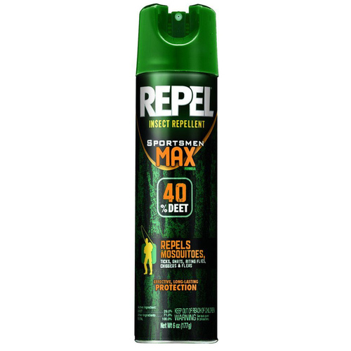 Repel HG-33801-5 Sportsmen Max Insect lent, 6.5 oz Aerosol Can, Liquid, Pale Yellow, Deet, Ethanol