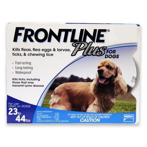 Frontline FL44 Flea and Tick Drops Plus Liquid Dog 9.8% Fibronil, 8.8% (S)-methoprene 0.05 oz