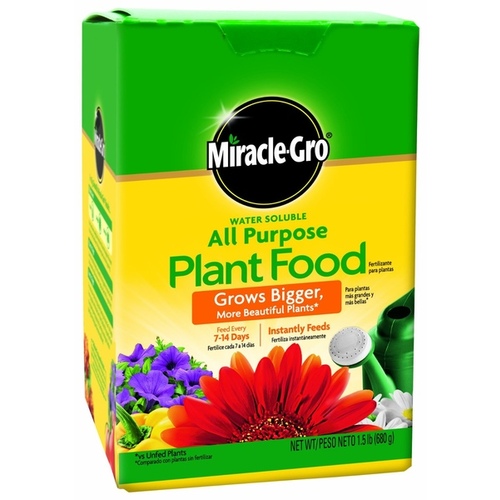 Miracle-Gro 2001123 Water-Soluble All Purpose Plant Food, 24-8-16, 1.5-Pound Pantone Blue