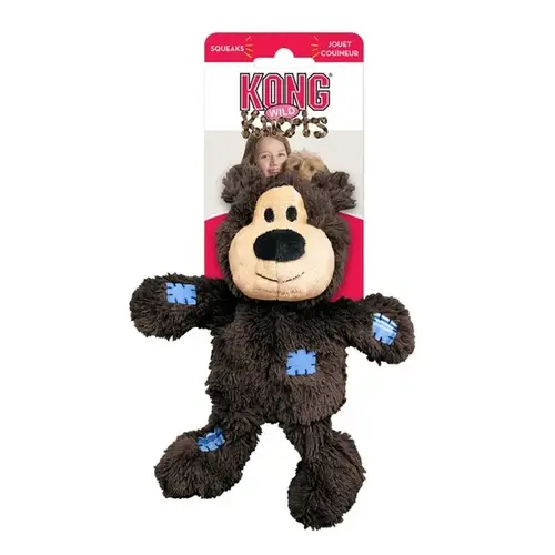 PHILLIPS PET FOOD SUPPLY NKR1 Wild Knot Bear Squeaky Dog Toy, Knotted Rope Skeleton