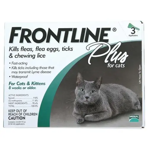 Flea & Tick Killer, For Cats & Kittens, 3-Doses - pack of 3