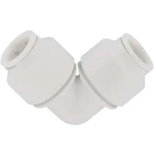 Union Pipe Elbow, 1/2 in, Plastic, White, 160 psi Pressure