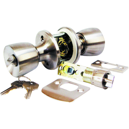 Mobile Home Entrance Lock  Silver