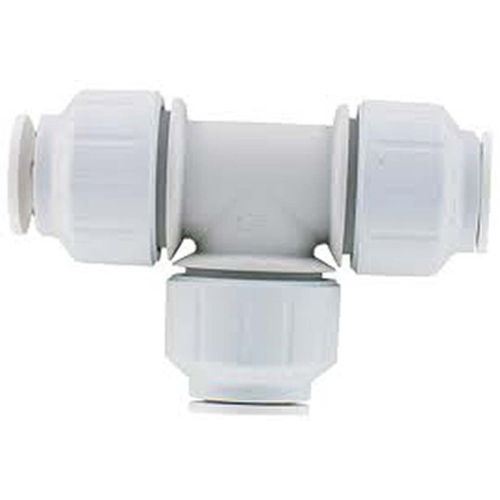 Speedfit PEI0220P Union Pipe Tee, 1/2 in, Push-Fit, Polyethylene, White, 80 to 160 psi Pressure