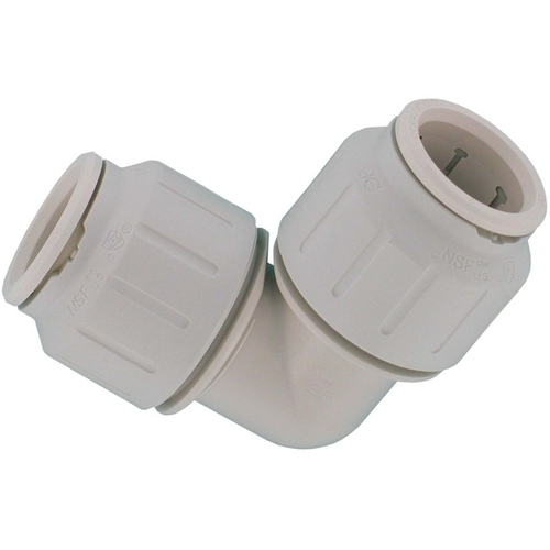 Speedfit PEI0328P Union Pipe Elbow, 3/4 in, Plastic, White, 160 psi Pressure