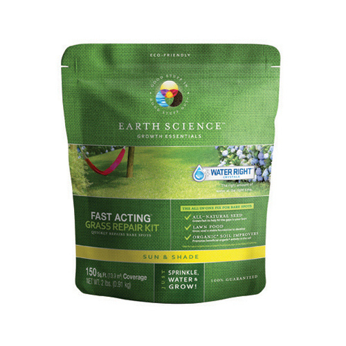 Earth Science 11875-6 Lawn Repair Seed Mix Fast Acting Sun or Shade 4.25 lb