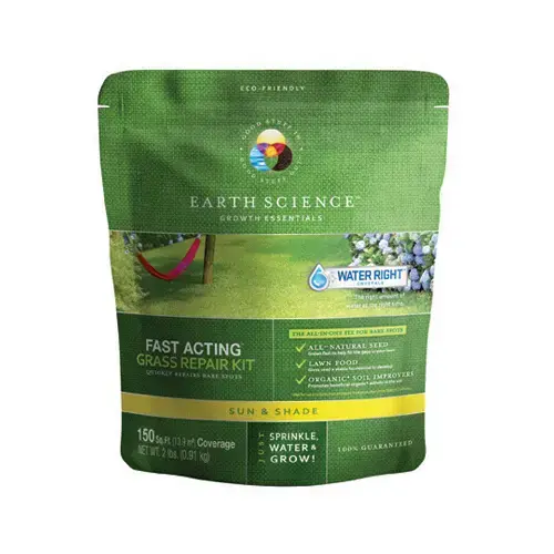 Earth Science 11875-6 Lawn Repair Seed Mix Fast Acting Sun or Shade 4.25 lb