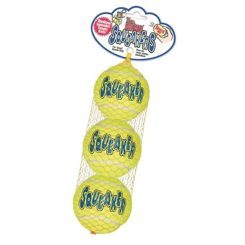 Pet Tennis Balls Squeaker Green Rubber Medium Green