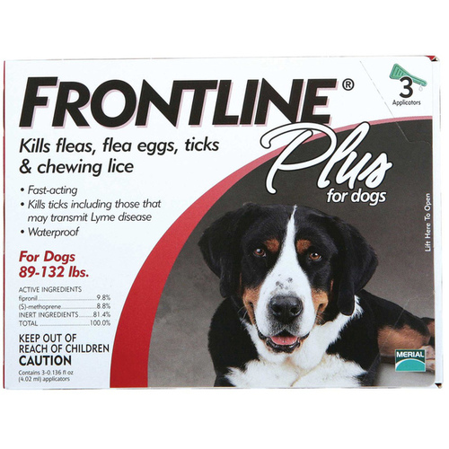 Frontline FL132 Flea and Tick Drops Plus Liquid Dog 9.8% Fibronil, 8.8% (S)-methoprene 0.14 oz