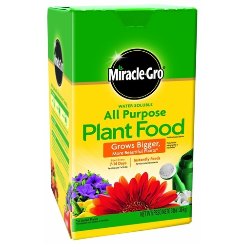 Miracle-Gro 1000283 All-Purpose Plant Food, 3 lb Box, Solid, 24-8-16 N-P-K Ratio Pantone Blue