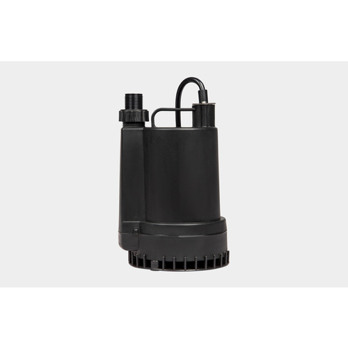 Submersible Utility Pump, 1-Phase, 2 A, 115 V, 0.166 hp, 1 in Outlet, 26 ft Max Head, 1300 gph