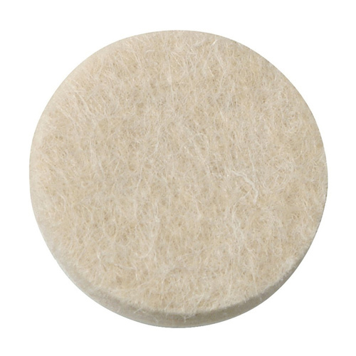 Protective Pad Felt Self Adhesive Oatmeal Round 1" W X 1" L Oatmeal