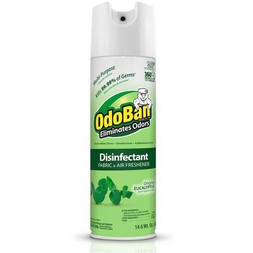 OdoBan 910001-14A 14.6 oz. Eucalyptus Disinfectant Spray, Odor Eliminator, Sanitizer, Fabric and Air Freshener, Multi-Purpose Cleaner