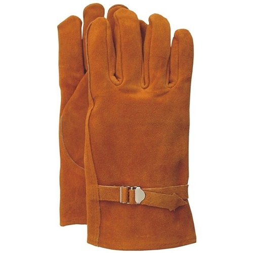 Driver Gloves, L, Keystone Thumb, Open Cuff, Cowhide Leather, Brown Pair