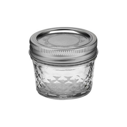 Quilted Crystal Series 14400 Mason Jar, 4 oz Capacity, Glass - pack of 12