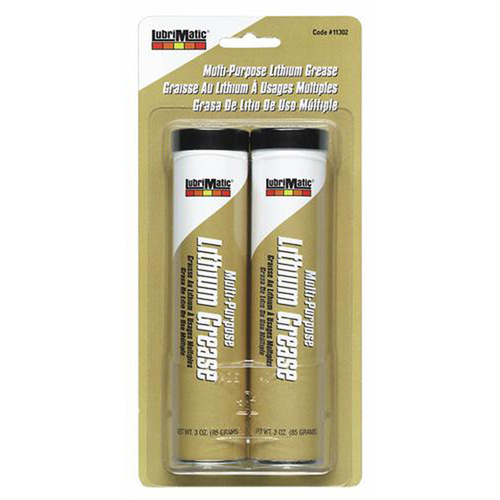 Lubrimatic 11312 Multi-Purpose Lithium Grease, 3 oz Cartridge, Black - pack of 3