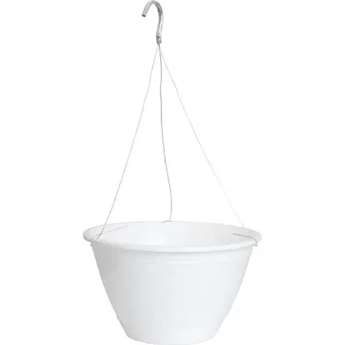 Hanging Basket, Plastic, White - pack of 25