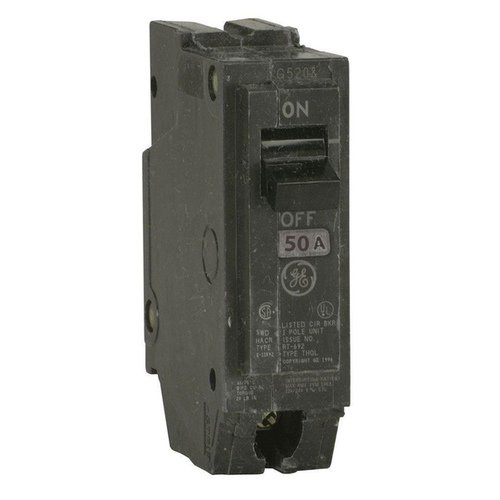 General Electric THQL1150 Feeder Circuit Breaker, Type THQL, 50 A, 1 -Pole, 120/240 V, Plug Mounting