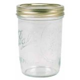 Ball 67000 Mason Jar, 32 oz Capacity, Glass/Metal, Silver Cap/Lid Clear - pack of 12