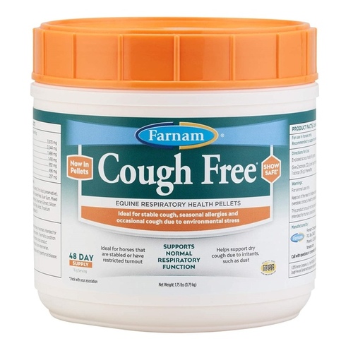 Cough Free Equine Respiratory Health Supplement, Pellet, 1.75 lb Dark Brown