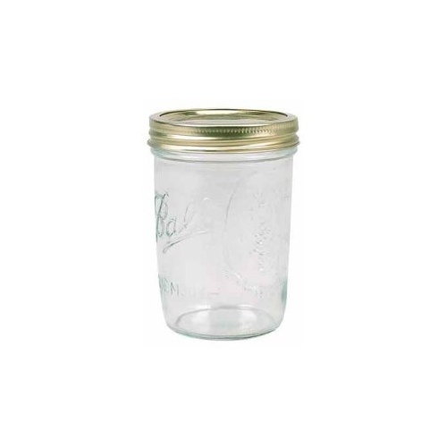 Mason Canning Jars with Lids, Wide-Mouth, 16 oz  pack of 12