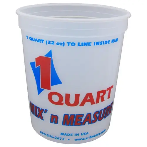 Leaktite 001Q02MM050 1 Qt. Semi-Transparent Multi-Mix All Purpose Mixing And Storage Container Clear